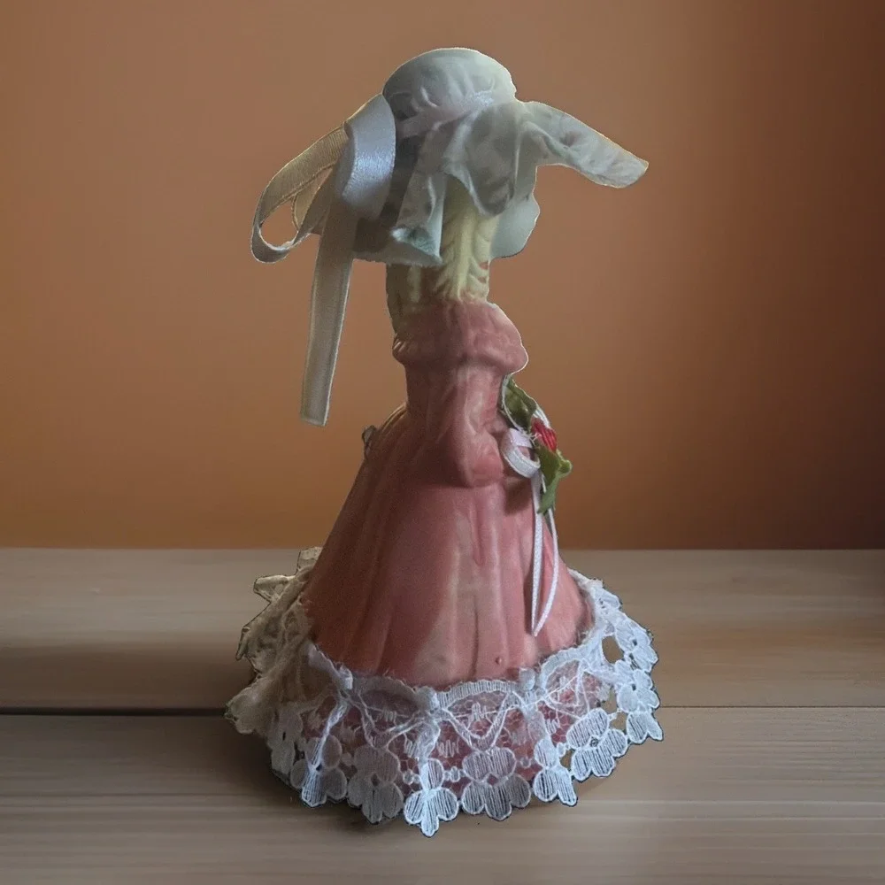 Antique Victorian Style Porcelain Bell Figurine -Bridesmaid - Garden Party